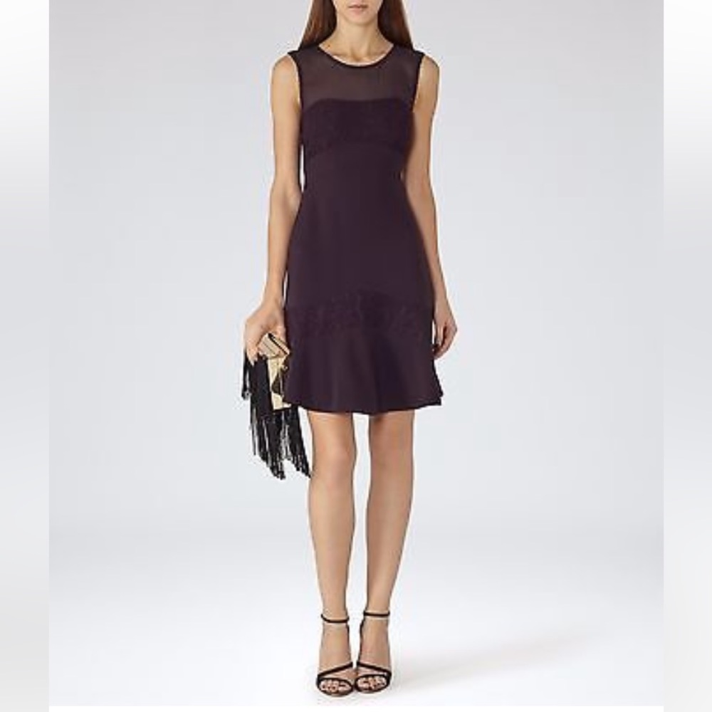 Plum Purple Bodycon Reiss Dress Sleeveless